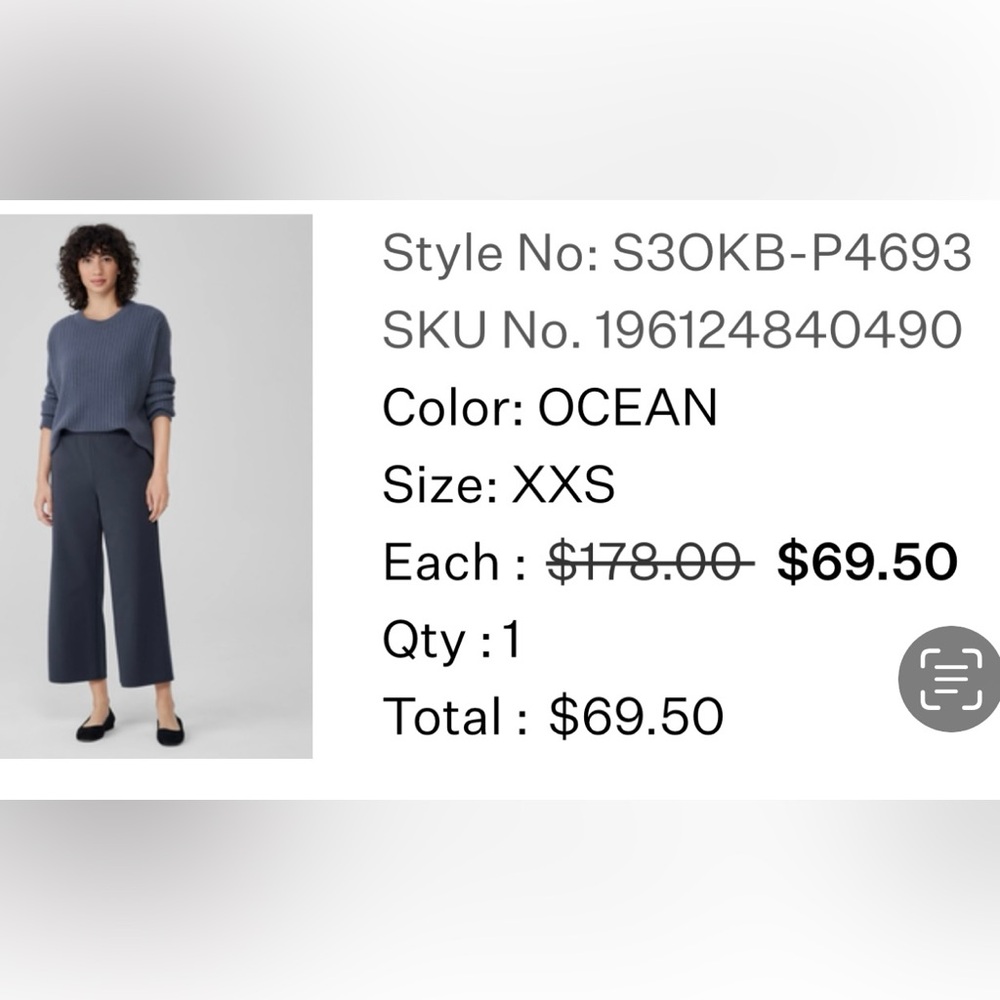 Eileen Fisher size XXS pull on pants like new